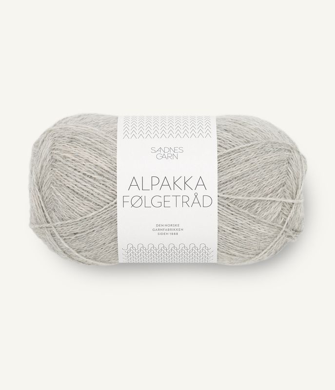 Alpakka Følgetråd 1032 Light Grey Melange